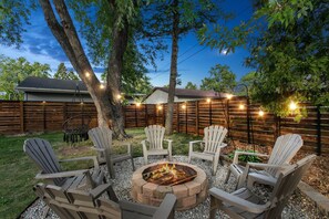 Fire pit area with firewood provided free of charge!