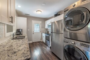 Updated kitchen stocked with everything you need