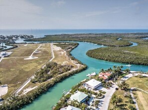 Less than a hop and a skip out to the ocean through the deep water canal 