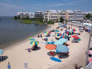 Bayfront Beach next to Outdoor Pool