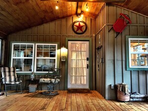 Large covered porch for enjoying the outdoors.  