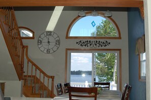 Kitchen/dining with lake view