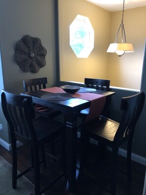 Dining Room with Pub Height Table