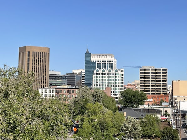 Downtown Boise from the patio.