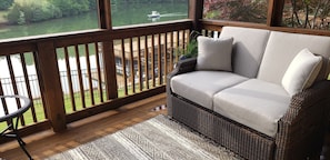 New Screened In Porch with Reclining Couch