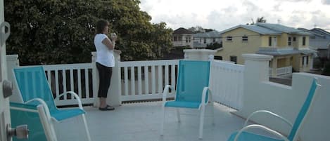 Outdoor terrace attached to apt #1 upstairs. 