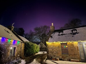 New Years Day 2025, the aurora over the bothy, a very special moment.