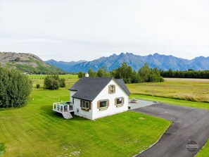 Summer Aerial w/the Butte nearby (popular hiking spot)