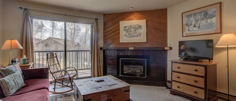 Living Area with Fireplace