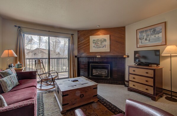Living Area with Fireplace