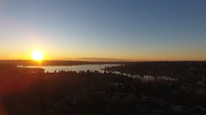 drone photo of lake Stevens from our house
