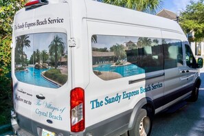 The free on-call trolley picks you up at your door and drops you off at the beach (see trolley hours in description!)