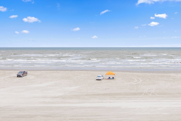 Beach view from unit