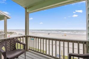 Second floor balcony with beautiful beach views