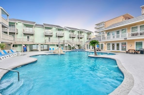 Admire the shimmering El Constante pool, perfect for refreshing dips after a long day of fun in the sun