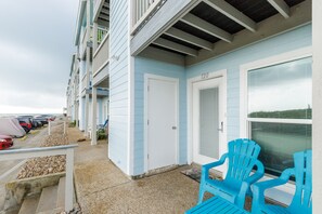 Front door to condo 120 at El Constante just steps from the beach