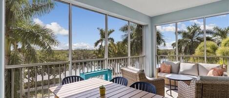 Patio over looking the Lagoon