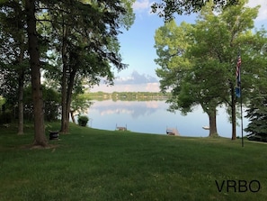 Lake view from cabin patio!