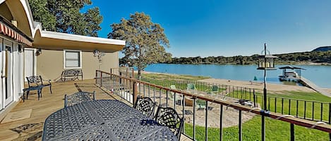 View of lake from deck