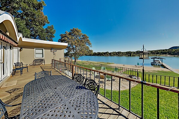 View of lake from deck