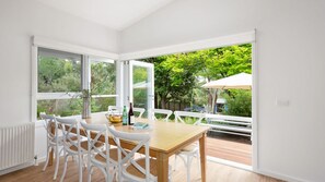 Blue Beachside Indoor Dining Seating 8 pax