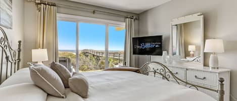 Oceanfront King Primary Bedroom with TV and Dresser