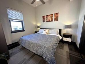 king size bed with extra comfy memory foam mattress