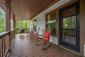 Relax in a rocker on the wrap around porch