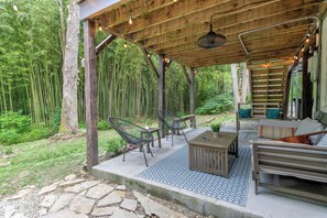 Covered Patio with Plenty of Seating