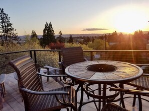Roof top deck at sunset
