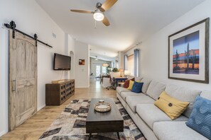 Enjoy cable TV with all the extras in the family room 