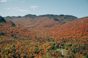 Surrounded by wilderness. Jack Rabbit ski/hiking trail follows valley up/left