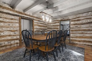 Beautiful stone dining room for meals with the entire family!