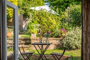 French doors to the garden from the sitting room