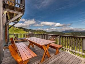 Mountainous Landforms, Wood, Hill, Mountain, Porch, Landscape, Mountain Range, Highland, Ridge, Handrail