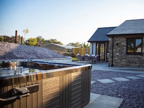 Wonderful hot tub in the garden | Stabl, Bethania, near Aberaeron