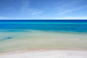 These beautiful blue waters of the Gulf are just steps away!