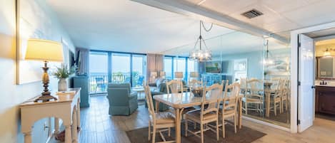 Welcome to Salty Sunsets Edgewater 303 Tower 1.
This 3 bedroom, 3 bathroom condo beachfront with mesmerizing views of the Emerald Coast!
