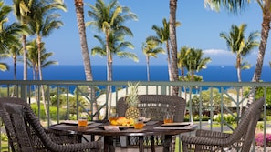 Enjoy Breakfast on the covered lanai with outstanding view of the ocean