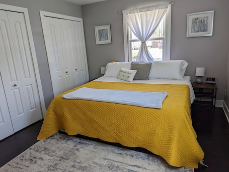 Main bedroom with king bed.