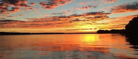 Observe wildlife while enjoying beautiful sunsets on the Tennessee River.