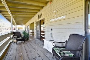 Shaded back porch