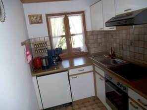 Ferienwohnung 1, 1-2 Personen, 38 qm, Dusche/WC, Balkon, TV,  Wohnschlafzimmer