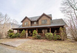 Exterior Front of Villa CostaLotta, with Grandfather Mountain in the Backdrop