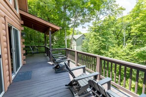 Spacious deck for relaxing and grilling