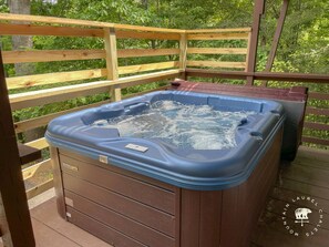 Soak away the stresses of the day in this fabulous hot tub.