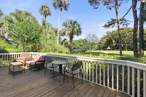 Deck overlooking Cougar Point Golf Course