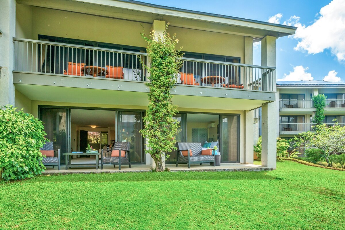 Gorgeous 1B/1B Ground Floor, Full Kitchen & Amazing Views at Hanalei Bay Resort