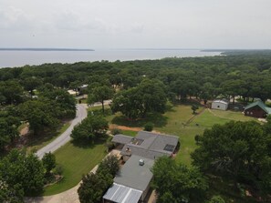 View of lake and property