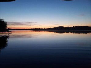 Lake view at sunset.